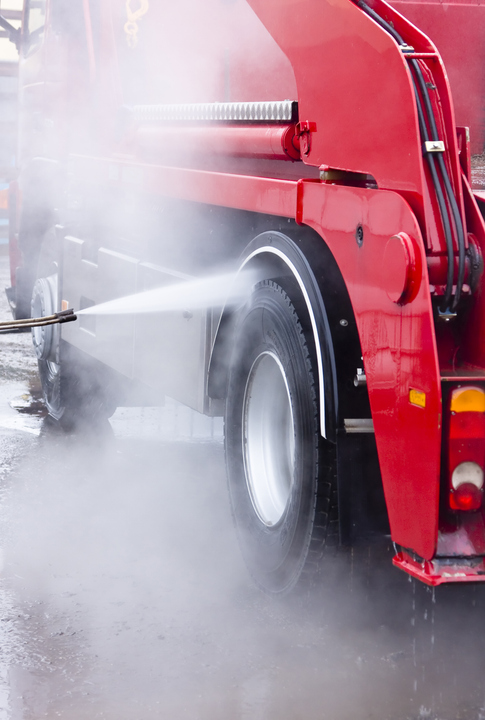 Fleet Washing tire stock image